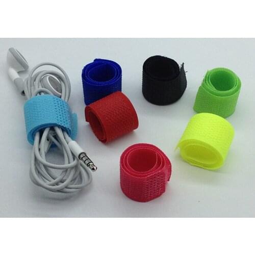 10pcs/lot 18*200MM Nylon Wire Organizer Cable Ties Reusable Straps with Magic Tapes