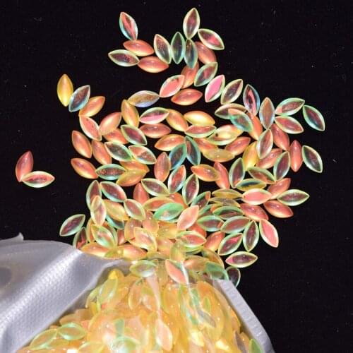 3D Cat Eye Stones Nail Charms Oval Resin Nail Rhinstones Gems Semicircular Flatback Design 100PCS/Bag