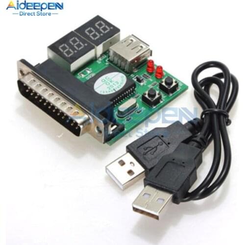 4-Digit LED Display PC Analyzer Motherboard Diagnostic Tester USB Post Test Card Notebook Diagnostic Tools