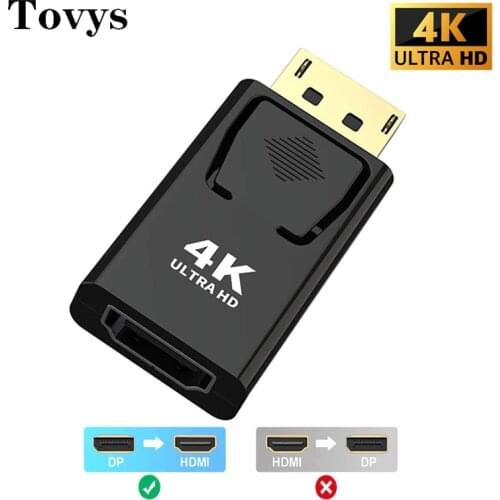 4K DP to HDMI-compatible Adapter Display Port Male DP to HDMI-compatible Female Converter Video Audio For PC HDTV Projector
