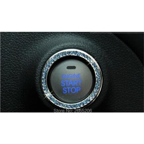 Car styling circle Ignition switch A key to start the car key ring diamond for BMW E90 F05 F10 F20 F30 335 GT 36 e60 accessories