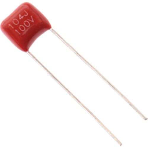 Free shipping 50PCS Metal film capacitors CBB 100V104J P5 100NF 0.1UF