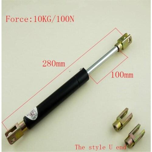 Free shipping 280mm central distance, 100 mm stroke, pneumatic Auto Gas Spring, Lift Prop Gas Spring Damper