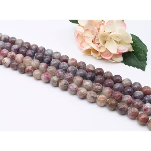 18mm Natural Smooth Pink Tourmaline Round stone Beads For DIY necklace bracelet jewelry make 15 "free delivery