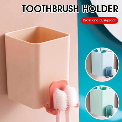 Toothpaste Squeezer Holder Wall Mounted No Punch Lazy Squeezer Automatic Squeezer Brush Holder Bathroom Toothbrush Accessories