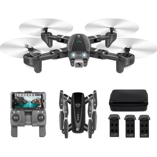 CSJ S167GPS Drone with Camera WIFI FPV Drone 720P Camera Flying Gesture Control Auto Return RC Quadcopter 3 Batteries RC Toys