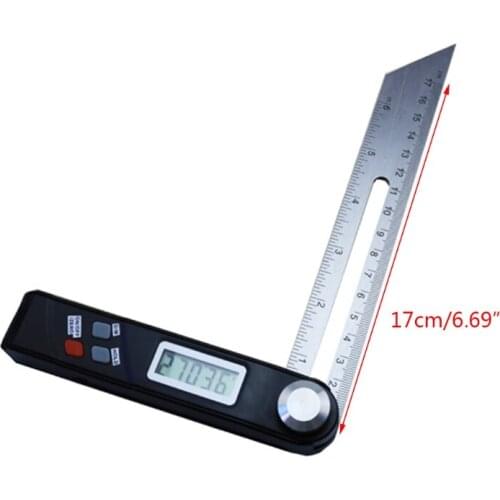 G5AB Square Digital Display 360 Degree Woodworking Measuring Ruler Digital Display Plastic Angle Ruler Protractor