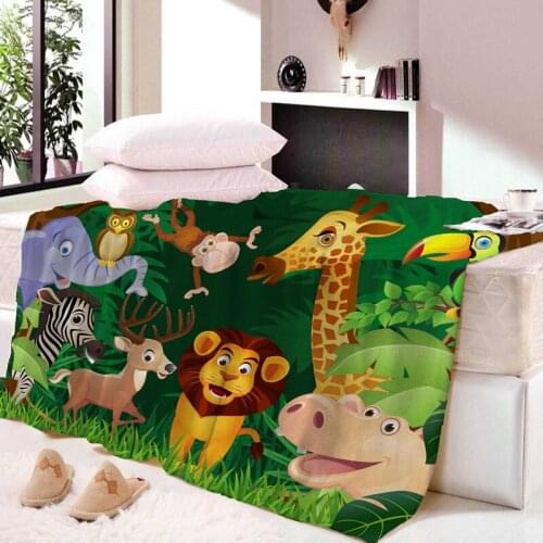 Custom Animals ThinThrow Blanket Printed For Kids Adults Blanket for CouchThrows bedsheet Quilt CoverTravel Happy New year