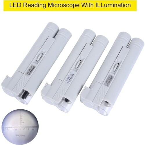 ILLumination Reading Microscope Coordinates with Scale Optical Lenses Magnifier Repair Lighting Magnifying Glass Loupe