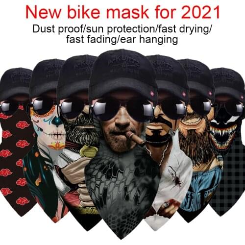 Fashion Print Face Mask Scarf Mascarilla Outdoor Ski Windproof Seamless Face Cover Sports Scarf Neck Hiking Scarves Tube Mask