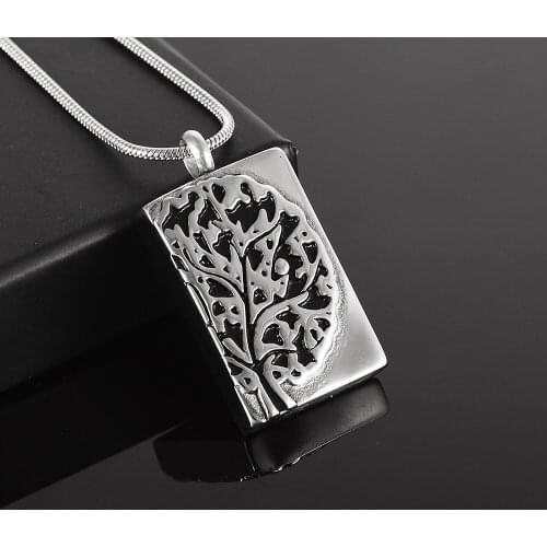 Charm Vintage Tree Cremation Urn Pendant Funeral Casket Jewelry For Pet/Human Ashes Keepsake Memorial Funeral Casket Jewelry
