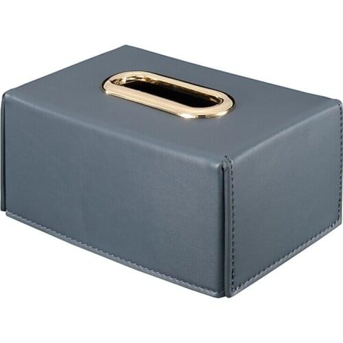 Organiser Paper Towel with Leather Texture Desk Organizer Storage