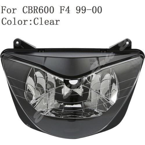 Motorcycle Front Headlight Lamp Assembly For Honda CBR600 F4 1999-2000 Clear Lens
