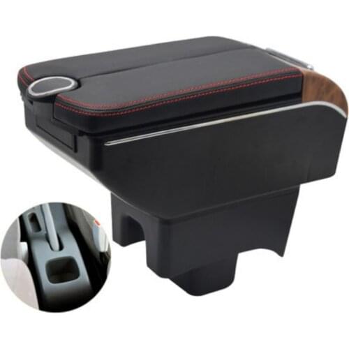 For LiFan 320 330 armrest box 2008-2013 Double doors open 7USB Centre Console Storage Box Arm Rest