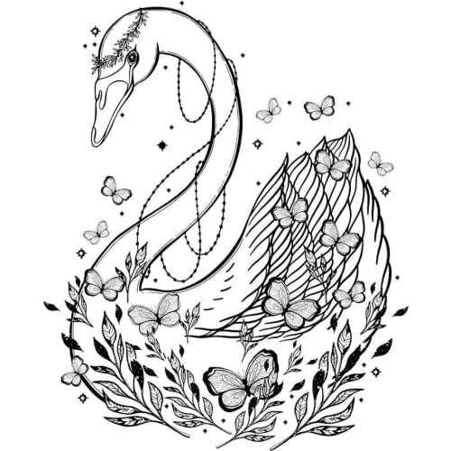 AZSG Beautiful Swan Transparent Clear Stamps For DIY Scrapbooking / Card Making / Album Decorative Rubber Stamp Crafts