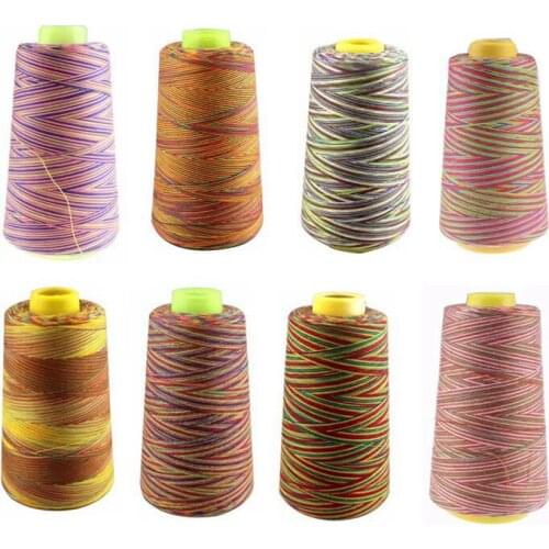 Pulaqi Rainbow Color Sewing Thread Machine Embroidery Threads For Clothing Hand Craft Sewing Supplies Quilting Accessories