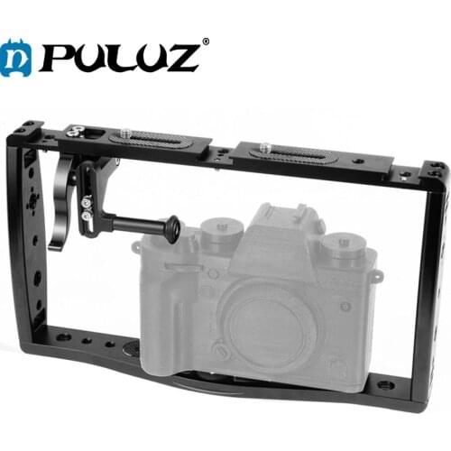 PULUZ Diving Dual Handheld Grip Bracket Stabilizer Extension Phone Clamp Camera Rig Cage Underwater Case For GoPro HERO9/8/7
