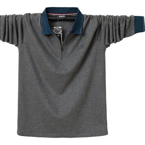 Plus size 6XL-L 2020 Autumn Brand Clothing New Men Polo Shirt Men Casual Polo Shirts Long Sleeve Solid Male Polo Shirt