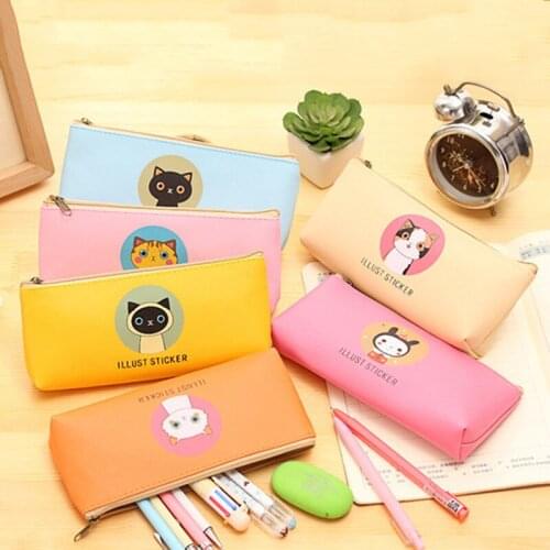 Colorful Large Capacity Pencil Cases Bags Creative Korea Fabric Pen Box Pouch School Office Stationary Supplies