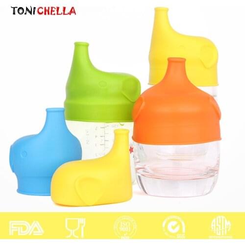 Elephant Baby Silica gel Insulation Cup Sleeve Infants Training Heat Insulation Cover Protection For Mugs T0360