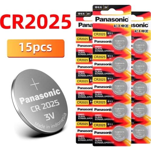 Brand New Button PANASONIC 15pcs/lot cr2025 Button Cell Batteries 3V Coin Lithium game, digital camera, camcorder BR2025 DL2025
