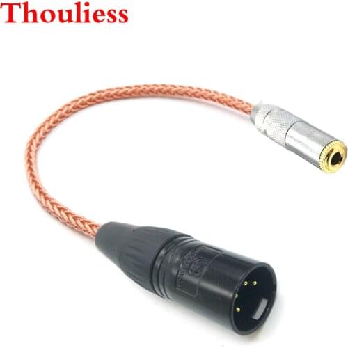 Thoulies DIY Single Crystal Copper 3.5mm TRRS Balanced Female to 4pin XLR Balanced Male Audio Adapter Cable XLR to 3.5mm Adapter