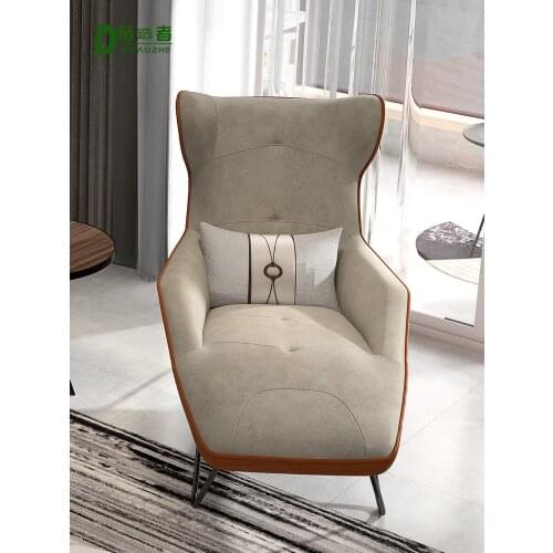 TT Balcony Nap Lazy Sofa Home Elderly Recliner Lunch Break Chair Faux Leather Leisure Single Sofa