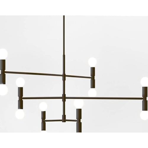 Post-modern Iron Art Chandelier Lighting Creative Bamboo Lustres LED Hanglamp Living Room Bedroom Kitchen Restaurant Chandeliers