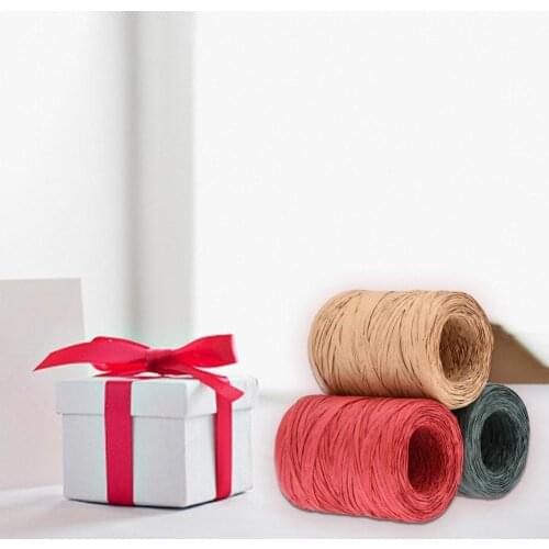 1 Roll Paper Cord Natural Good Toughness Stylish String Ribbon Wrap Thread for Home