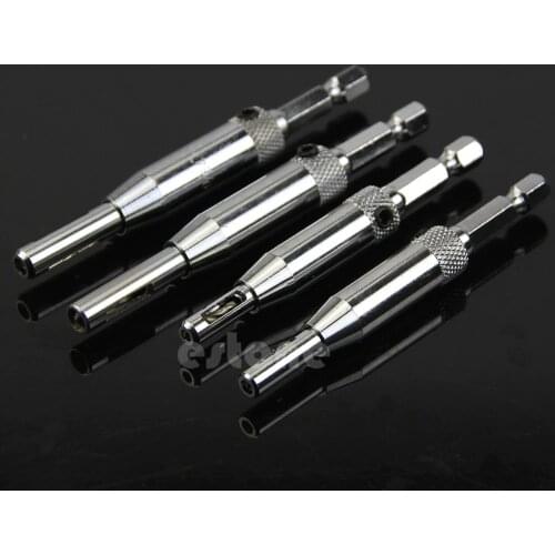 4x HSS Self Centering Hinge Drill Bits Set Door Cabinet 5/64" 7/64" 9/64" 11/64" -Y103