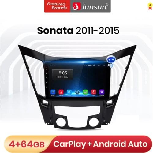 Junsun V1 Pro 4G CarPlay Android 10 4G+64G Car Radio Multimedia Player For Hyundai Sonata 6 YF i40 i45 2011-2015 GPS no 2din dvd