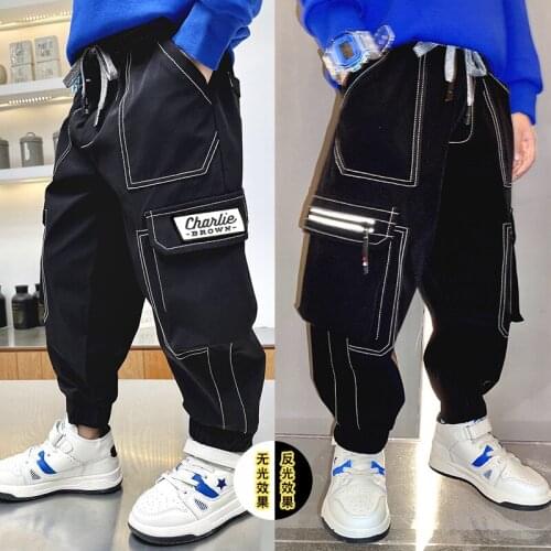 Grey Black Spring Autumn Casual Pants Boys Kids Trousers Children Clothing Teenagers Sport In Stock High Quality