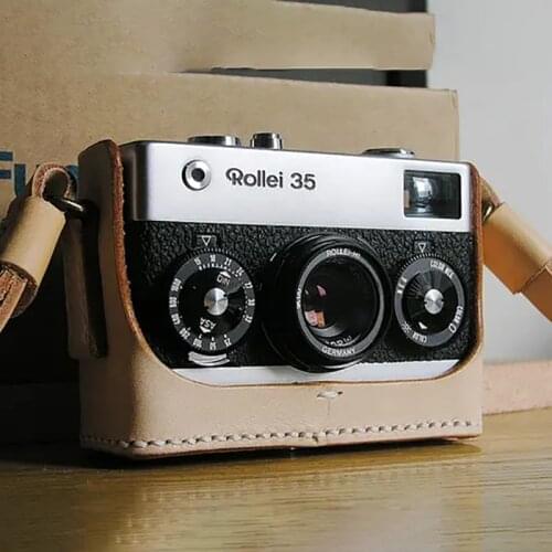 Handwork Camera Genuine leather cowhide Bag Body BOX Case For Rollei 35 35S 35T 35SE camera Protective sleeve shell with straps