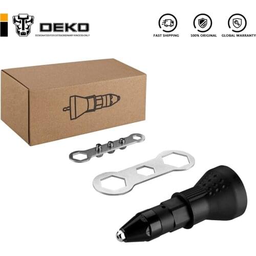 DEKO DQ460G Electric Rivet Nut Gun Riveting Tool Drill Adaptor Insert Nut