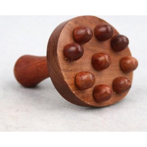 Wooden Point Massager Roller Back Massager Solid Wood Grain Back Massager Pushes Abdomen