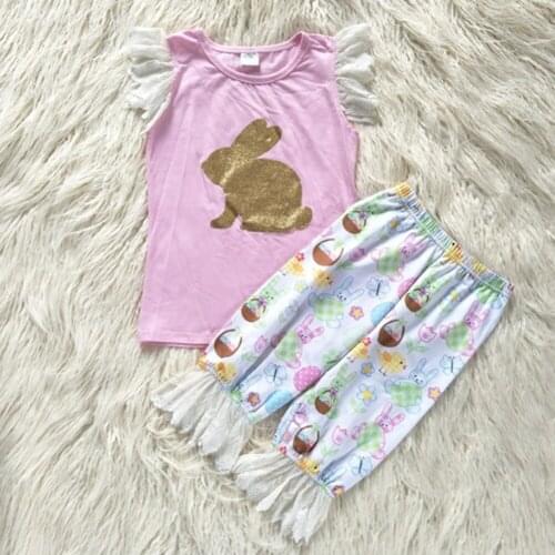 Newborn Baby Girl Easter Bunny Romper Bodysuit Jumpsuit Headband Outfits 2PCS