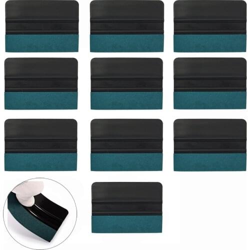 FOSHIO 10/20pcs Car Goods Vinyl Squeegee Carbon Fiber Film Sticker Wrapping Tool No Scratch Felt Scraper Window Tint Clean Tool