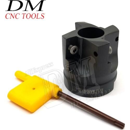 BAP400R-40-22-4T Milling Cutter Head Black CNC Lathe 90 Degree Right-Angle Milling Cutter Indexable Head Metal Lathe Accessories