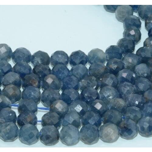 Natural Simple Quality Sapphire Faceted Loose Round Beads 6.8mm~7mm