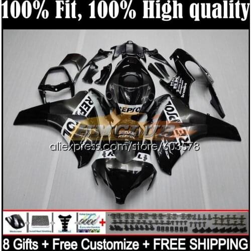 Injection For HONDA CBR1000 RR CBR 1000RR 48CL.17 CBR1000RR 08 09 10 11 CBR 1000 RR CC 2008 2009 2010 2011 Fairing Repsol black