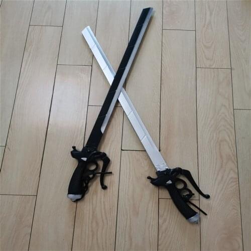 Cosplay Attack On Titan Mikasa Double Knife Ackerman Sword RivaMika LeviMika Role Playing 2 Style Ackerman PU Prop Weapon 95cm