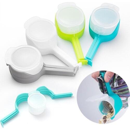Multi-function for Seal Snack Sealing Clips Solid Color Kitchen Tools Food Storage Bag Clip Moisture-proof 1Pcs Keeping Fresh PP