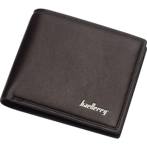 Baellerry Fashion Purse Men Wallets Short Card Holder Wallet Casual Ultra Thin 3 Folds Wallets 50PCS/lot