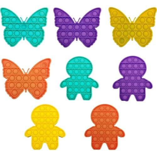 Push Bubble Board Game Anti Stress Relief Toy Kids Push Bubble Ice Cream Board Game Gifts Children Fun Pressure Reduction