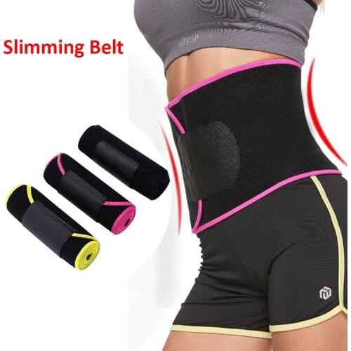 Neoprene Sauna Waist Trainer Slimming Belt Sweat Belt Shaper Fat Burn Shaperwear Adjustable Slimming Wraps Fajas Slimming Belt