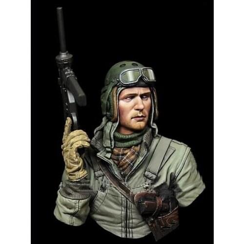 New Unassembled 1/10 US Tank Crew winter MAN bust Resin Figure Unpainted Model Kit