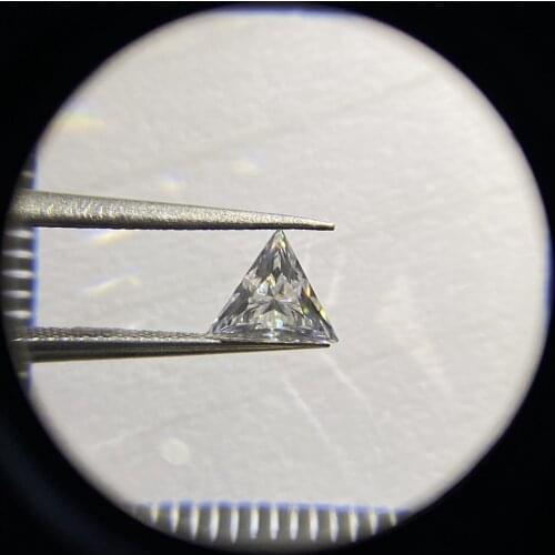 Wholesale Price for 2 Pieces 5x5MM 0.5 Carat Lab Created Moissanite Triangle Cut VVS D Colorless Loose Stones Make for Earring