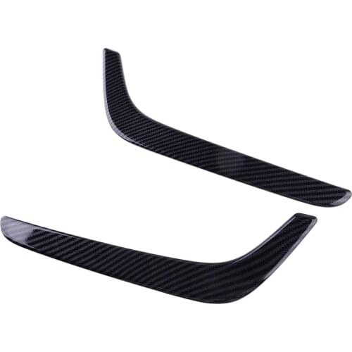 1 Pair Front Fog Light Lamp Eyebrow Trim Fit for Honda CRV 2017 2018 2019 2020 Carbon Fiber Black Style ABS