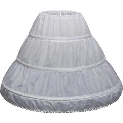 Girls Petticoats For Flower Girl Dresses 3 Hoops Length underskirt crinoline Wedding accessories for Children