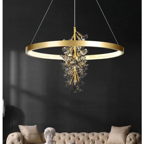 Modern Gold Led Pendant Lights Art Decor Living Room Led Pendant Chandeliers Lighting Dining Room Bedroom Hanging Lamp Luminaire